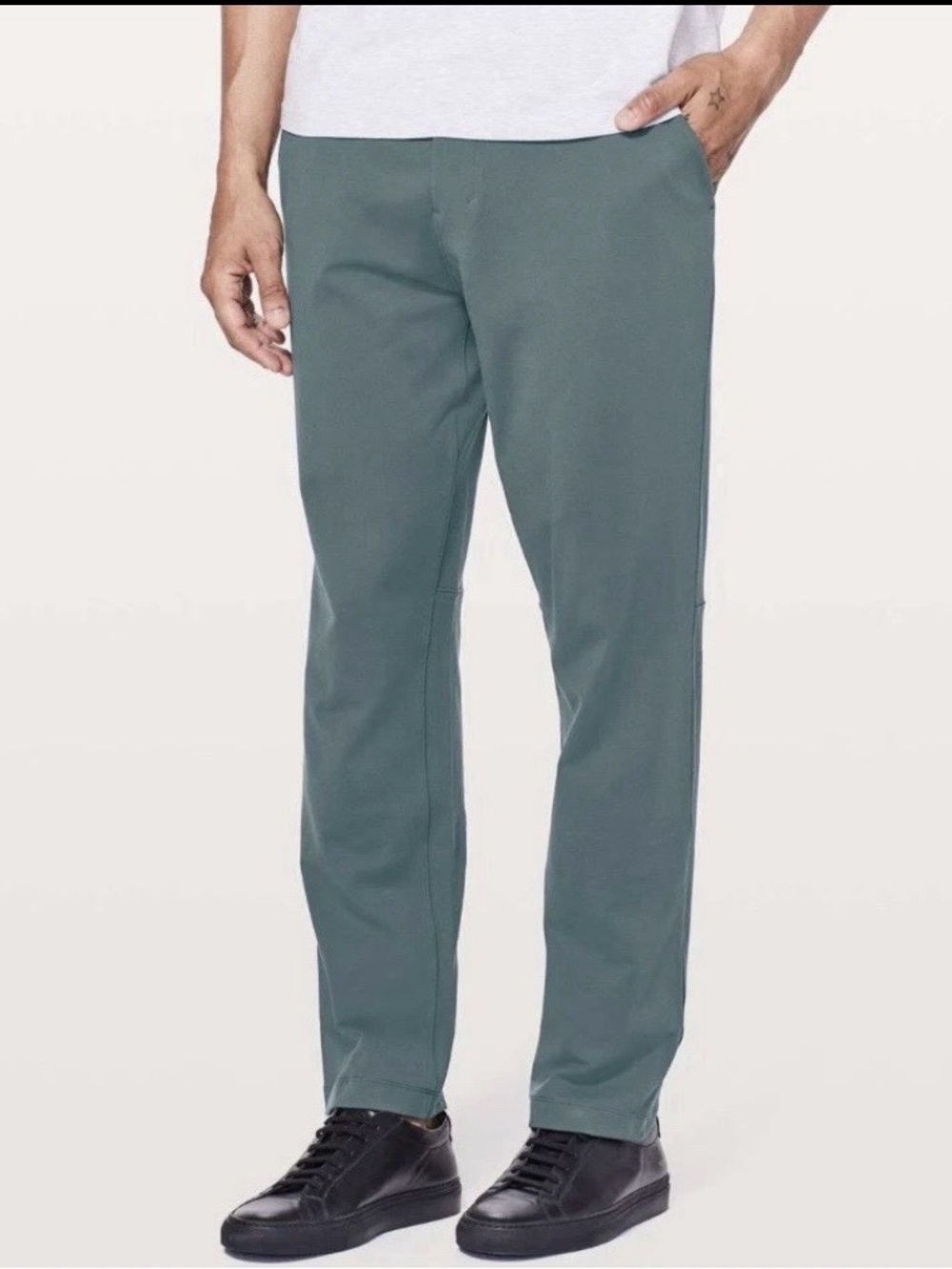Lululemon Discipline Pant *32" Size M Gravity Green Grey Stretch $128
